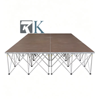 Plateforme de scène portable antidérapante en aluminium pour événements musicaux, facile à installer, utilisable en intérieur et en extérieur