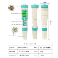 Stylo de test d'eau avancé 7 en 1, grand format, professionnel, analyseur de solution nutritive hydroponique, testeur d'eau pour pH, TDS, EC