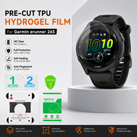 Protection d'écran pour montre connectée Garmin Forerunner 265, film hydrogel TPU prédécoupé avec cadre d'installation, auto-réparant, vente en gros