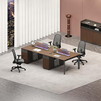 Table de travail individuelle en panneau de bois de style moderne, écologique et détachable, pour usage commercial et bureautique convertible