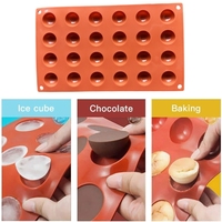 24 cavités demi-cercle silicone mini semi-sphère dôme moules pour fondant bonbons chocolat gâteau décor cuisson et pâtisserie outils