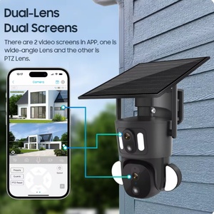 Ubox Dual Lens 4G Solar <b>Security</b> <b>Wireless</b> IP <b>Camera</b> Outdoor 4K HD WiFi PTZ PIR Detection Human Auto Tracking Network CCTV <b>Camera</b> - Product Image 3
