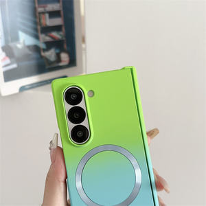 Coque rigide rigide à charnière magnétique double couleur dégradée pour Samsung Galaxy <span class=keywords><strong>Z</strong></span> <span class=keywords><strong>Fold</strong></span> 7 6 5 <span class=keywords><strong>4</strong></span> 3 Housse de chargement sans fil - Product Image 4