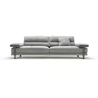 Canapé en tissu de conception italienne moderne, meubles de salon, canapés de luxe pour la maison, canapé gris 2 places