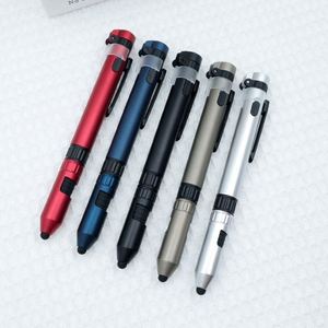 Stylo multifonctionnel 1,0 mm pour extérieur avec lampe LED, support de téléphone portable, boussole et écran tactile – Haute qualité, personnalisable avec logo d'entreprise - Product Image 1