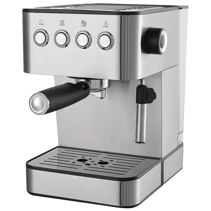Mesin kopi mekanis rumah baja tahan karat 15 bar, pembuat kopi espresso Italia dengan pengocok uap
