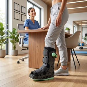 <span class=keywords><strong>Bota</strong></span> Neumática Corta CAM con Bomba de Aire Inflable, <span class=keywords><strong>Bota</strong></span> Médica Ajustable para Recuperación de Fracturas de Tobillo - Product Image 3