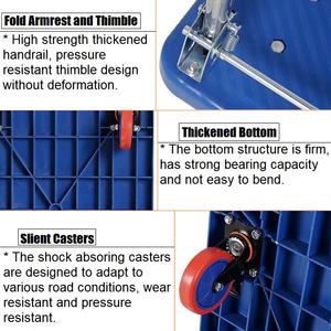 माल परिवहन के लिए गर्म बिक्री क्रोम प्लेटेड स्टील फोल्डेबल भारी शुल्क हैंड ट्रॉली - Product Image 4
