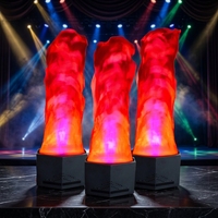 Lampes à flamme LED RGB en soie de 1,5 m à 2 m, lampes à flamme en métal durables