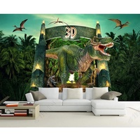 Kunden spezifische HD-Film Jurassic Tyranno saurus Rex Wohnzimmer Schlafzimmer Hintergrund Gedruckte Tapete