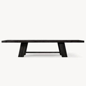 Rh davos truyền thống sồi rắn gỗ hình chữ nhật mở rộng bàn ăn cho nhà căn hộ khách sạn nhà bếp sử dụng - Product Image 6