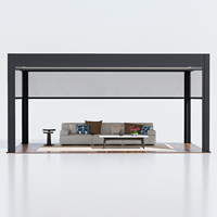 Pergola à lames orientables en aluminium pour jardin extérieur, vente en gros usine, 3x3 3x4 5x4 6x3, toit d'ombrage, auvent imperméable
