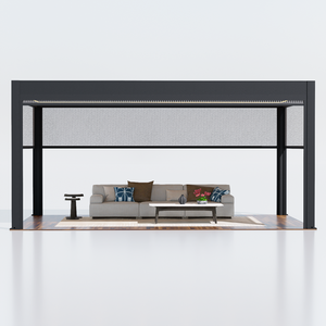 Pergola <span class=keywords><strong>in</strong></span> Alluminio con <span class=keywords><strong>Tettoia</strong></span> Frangisole Impermeabile per Giardino Esterno 3x3 3x4 5x4 6x3 - Ingrosso Fabbrica - Product Image 5
