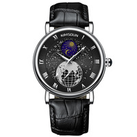 Nouvelle montre automatique de luxe pour homme Starlight Moon Phase - Montre-bracelet mécanique étanche de haute qualité avec cadran lumineux