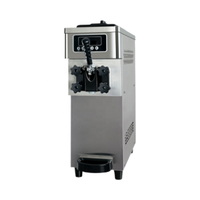 BLG Machine à glace molle verticale italienne professionnelle 3 saveurs, pour glace dure, sur pied, en acier inoxydable, 1300W 1