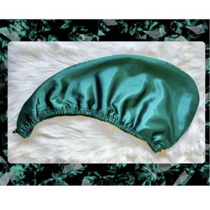 Serviette de cheveux en microfibre satinée de luxe 25*65cm, turban double couche pour femmes - Product Image 1