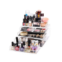 Boîte de rangement acrylique pour cosmétiques Vente en gros Usine Prix clair Bureau Papeterie/accessoires Bureau Tiroir Organisateur Acrylique