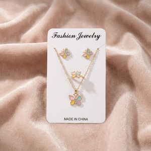 Juego de Joyería de Aleación con Baño de Rodio Imitación, Diseño de Mariposa, con Perla y Circonita, para Regalo de Mujer - Product Image 6