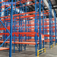 Sistema de Estanterías Metálicas Ajustables de Múltiples Niveles para Almacenamiento en Almacenes, Estanterías Apilables con Recubrimiento en Polvo