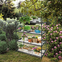 Sparxwizz Engineering Pot de fleurs de jardin moderne, écologique, en fer thermolaqué, robuste, léger et durable, à 4 niveaux réglables