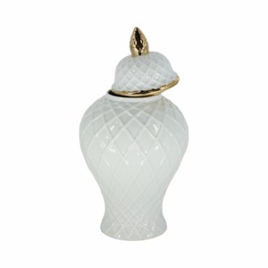 Vaso Decorativo in Ceramica con Finitura Texturizzata per Soggiorno e Arredamento Casa - Product Image 3