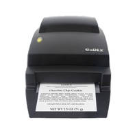 Printer Label Thermal Tanpa Liner Godex DT4L 4 Inch 203dpi dengan Pemotong Terintegrasi, USB, Ethernet untuk Retail, Makanan, dan Logistik