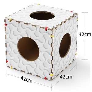 <span class=keywords><strong>Cube</strong></span> conçu en usine <span class=keywords><strong>chat</strong></span> planche à gratter maison assemblé lit ondulé avec <span class=keywords><strong>chat</strong></span> escalade caractéristiques nouveaux jouets de fournitures pour animaux de compagnie - Product Image 3