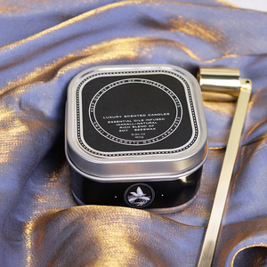 Luxury Scented <b>Candle</b> <b>Square</b> Tin 6.34 Oz Soy Beeswax Home Decoration - Product Image 1