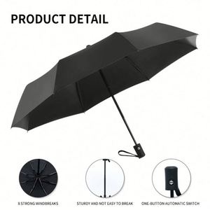 Paraguas Plegable Automático de Alta Calidad con Logotipo Personalizado, Protección UV, Promocional de Fábrica - Product Image 3