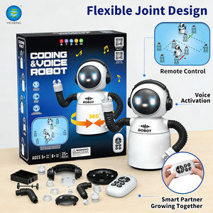 Jouets robots en plastique programmables à commande vocale DIY, kit <span class=keywords><strong>de</strong></span> construction STEM pour enfants, 25 pièces, contrôle sonore, <span class=keywords><strong>yeux</strong></span> LED - Product Image 1