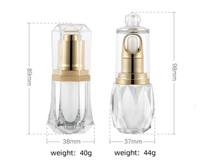 Botella de Aceite Transparente de Plástico Acrílico de Lujo de 10 ml con Gotero Dorado para Aceite Esencial - Product Image 6