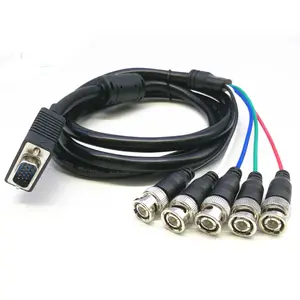 HD-15至5-BNC VGA接线电缆20英尺