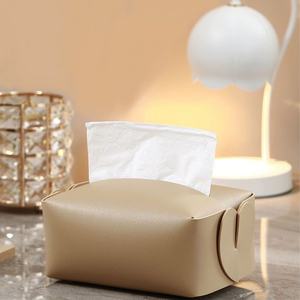 Couverture de mouchoirs en <span class=keywords><strong>cuir</strong></span> PU nordique boîte de <span class=keywords><strong>mouchoir</strong></span> pliante porte-serviettes salon cuisine boîte à mouchoirs de bureau - Product Image 4