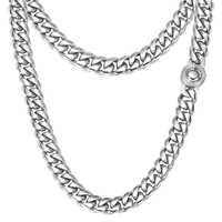 2023 OUMI Cubain Chaîne Bracelet Bijoux En Acier Inoxydable Glacé Diamant CZ Fermoir cubain lien Collier Bijoux