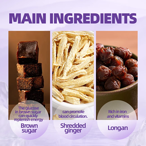 OEM ODM Prêt à expédier Thé bien-être pour femmes 10 sachets Mélange naturel de sucre brun, gingembre et jujube Favorise l'énergie et le confort 10 sachets - Product Image 4