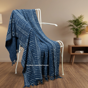 Edredón de Lujo Suave de Lyocell y Algodón Estampado con Borlas - Manta de Verano para Cama, Decoración del Hogar y Viajes - Product Image 3