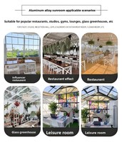 Balcons et Jardins Extérieurs Personnalisés Contemporains en Alliage d'Aluminium et Verre Trempé, Isolation Phonique, Protection Solaire, Polygonales