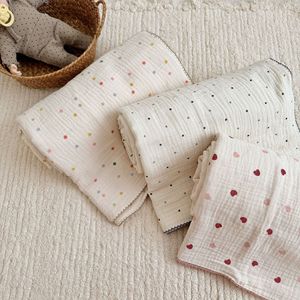 Manta Envolvente para Bebé 100% Algodón Muselina, Doble Gasa, Suave, para Recién Nacidos, Envoltura Infantil, para la Siesta, Forma de Corazón, 120x150cm, Toalla - Product Image 3
