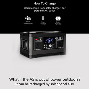 Generador Solar, Banco de Energía de Carga Rápida, Fuente de Energía de Emergencia, Panel Solar, Carga USB DC AC, Estación de Energía Portátil de 500W - Product Image 3