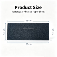 Papier abrasif en carbure de silicium imperméable 9*3,6 pouces (230*93 mm) rectangulaire, feuille abrasive humide et sèche pour le polissage de l'acier, du métal, du bois et des modèles automobiles