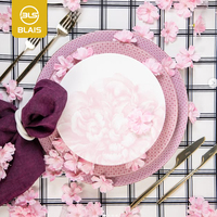 Service de vaisselle de luxe en porcelaine fine Assiettes latérales en porcelaine réutilisables écologiques pour la maison ou l'hôtel
