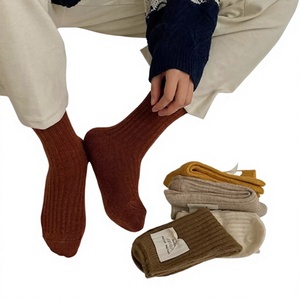 SASPORTS LEAGUE New <b>Winter</b> Women Crew <b>Socks</b> Breathable Cotton Bow Decoration Warm Standard <b>Thickness</b> Knitted Solid Pattern - Product Image 2