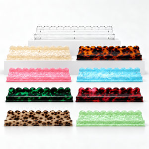 Supports de tuiles de mahjong en acrylique en stock avec tiges magnétiques, motif écaille de tortue artificielle pour le mahjong américain - Product Image 1