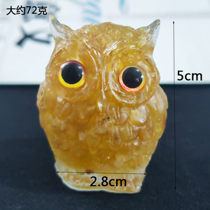 Figura de Búho de Cristal, Resina Epoxi, Decoración Animal para el Hogar u Oficina, Colección, Regalo - Product Image 2
