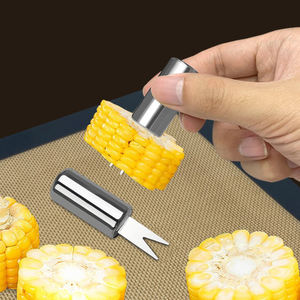 Ensemble d'outils de barbecue ANJUKE en acier inoxydable et <span class=keywords><strong>bois</strong></span>, trois pièces, avec fourchette résistante à la chaleur, spatule et <span class=keywords><strong>pince</strong></span> <span class=keywords><strong>pour</strong></span> le camping en plein air - Product Image 3