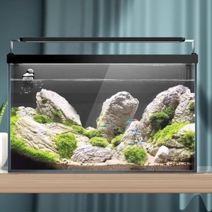 デスクトップバックろ過水槽サイズ6〜<span class=keywords><strong>30</strong></span>ガロンLEDライト付き小型生態水族館水槽 - Product Image 2