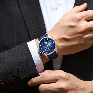 Drioshipping Reloj de moda de lujo para hombre Reloj de pulsera de cuarzo multifunción resistente al agua listo para deportes Características luminosas Aleación genuina - Product Image 6