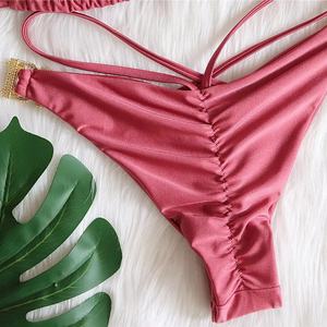 Maillot de bain personnalisé avec design 3D, bijoux de luxe, bikini à col en V, vêtements de plage, maillot de bain orné de diamants, maillot de bain en cristal, maillot de bain scintillant pour femmes - Product Image 4