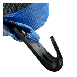 Sangles de treuil 4 "X 30 '16200 LBS Attache robuste avec crochets plats Sangle de remorque à plat - Product Image 2
