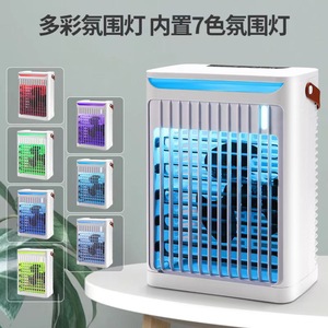 Ventilador enfriador de aire portátil con alimentación USB, refrigeración por agua para cocina y baño con efecto de cubitos de hielo, funcionamiento silencioso de 36-45dB - Product Image 2